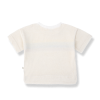 Ecru badstof t-shirt met strepen - Alocs off-white